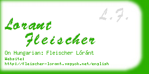 lorant fleischer business card