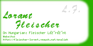 lorant fleischer business card